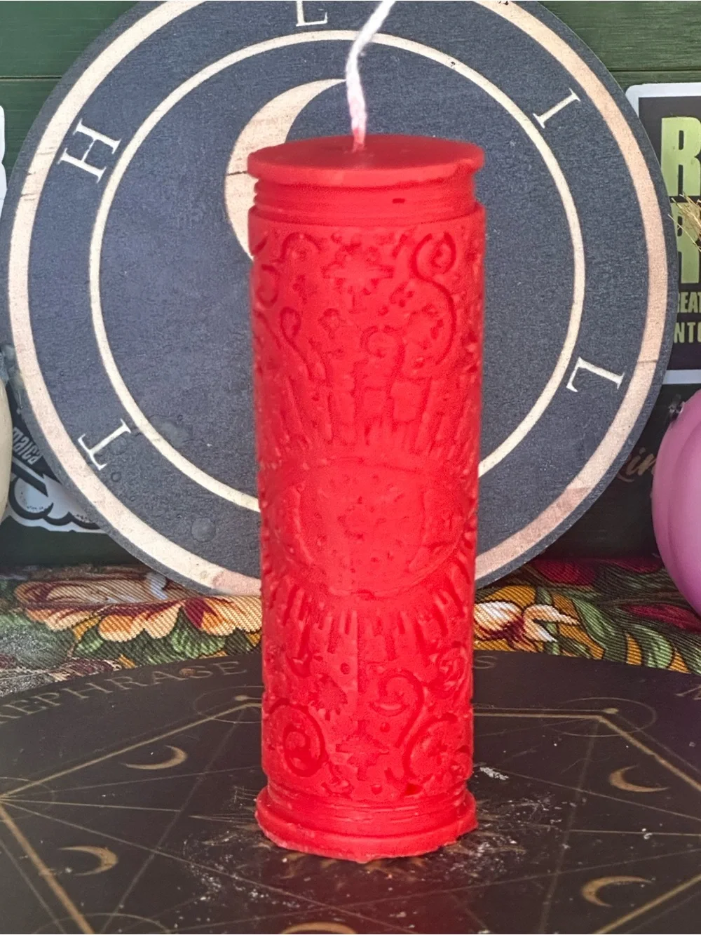 Red All-Seeing Eye Candle
